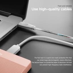 Externe Harde Schijf 500 GB - USB 3.0 HDD - Ultra Slim, Stil en Draagbaar - Plug & Play - Roze — thumbnail 2