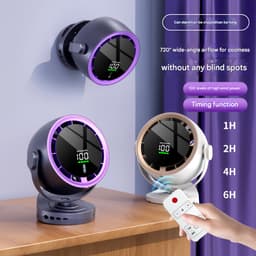 Ventilatoren-mini ventilator-Krachtige Tafelventilator met Turbo Airflow - 100 Snelheden - Oplaadbare USB Ventilator met LED Display - 10 Uur Batterij - Stille Bureauventilator voor Slaapkamer en Kantoor — thumbnail 3