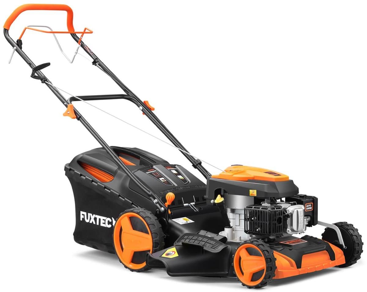 FUXTEC Grasmaaier Benzine - 51cm - Zelfrijdend / Zelftrekkend / Achterwielaandrijving - Mulchfunctie - Opvangbak 60L - FX-RM5196 — afbeelding 1