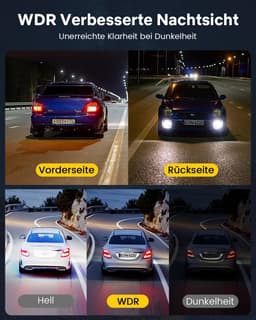 Auto Camera - Ritregistratie Systeem - Veilige Rit Registratie - Voor en Achter Opname - 318 Inch Touchscreen - Zwart — thumbnail 3