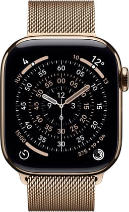 Apple Watch Series 11 gps + Cellular - 42mm titanium Case Milanese Loop Smartwatch Gold — thumbnail 2