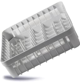 Spoelmand, vingermand, borden, glazen, kopjes, tablets, bordenmand voor horeca, vaatwasser, universeel, kunststof, 40 x 40 cm, grofmazig, stapelbaar, tabletmand — thumbnail 1