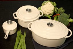 Nois Tierra Serie - Ovale Gietijzeren Pan - 34cm - 6,5L - Crème — thumbnail 5