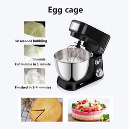 Keukenmachine Mixer - Standmixer Keuken - Bakken Thuis - 6 Snelheden Instelbaar - 4L Kom - Multicolor — thumbnail 3