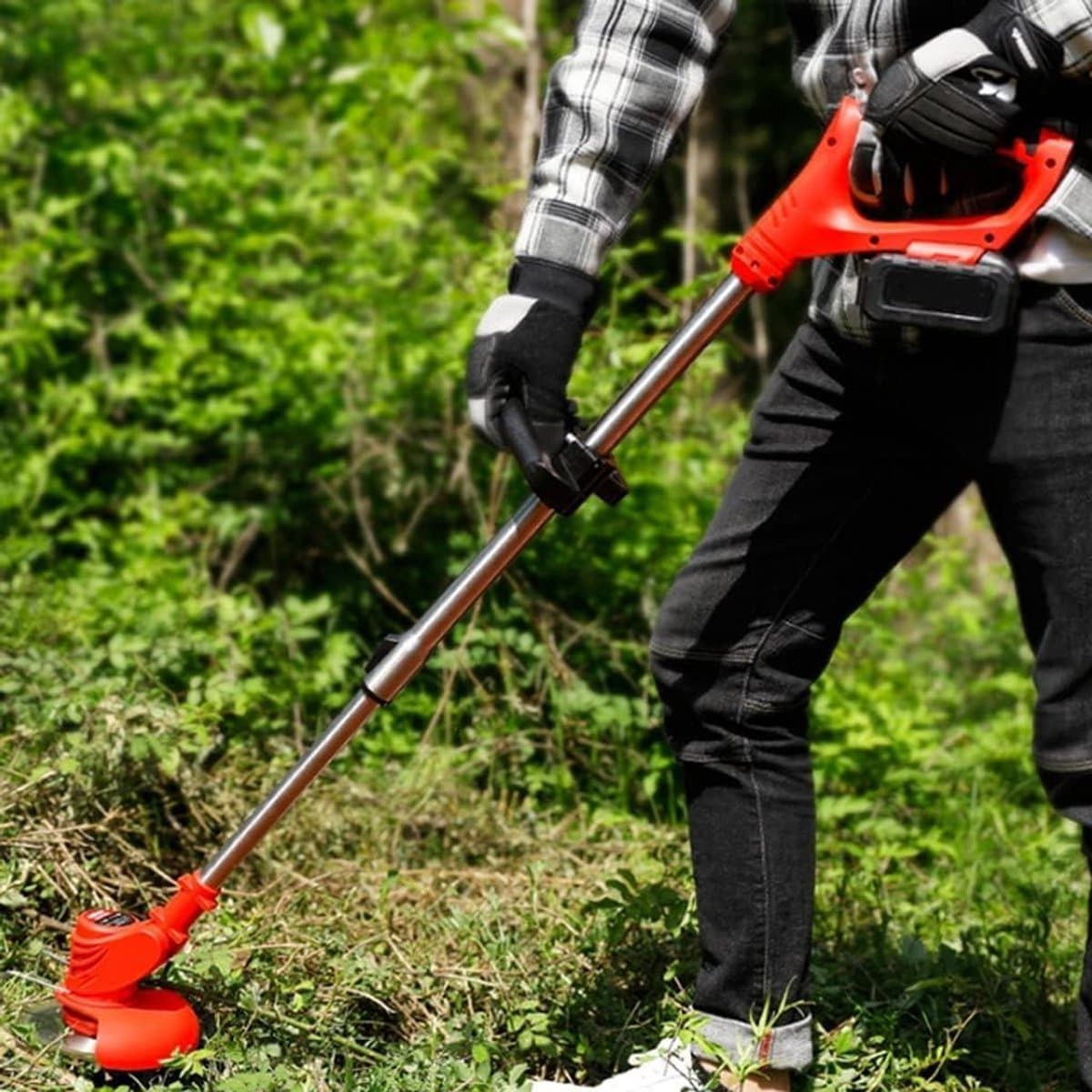 Accu Grasmaaier - Elektrische maaier - Gazon Onderhoud - Snel Oplaadbaar - 2 cm Snijbreedte - Rosso — afbeelding 1