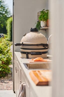 BASTE kamado bbq small - 16 inch - Beige — thumbnail 1