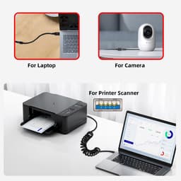 USB 3.0 Type-A naar USB-A Spiraalkabel Verlengkabel 100cm OTG voor Externe Harde Schijf en Camera — thumbnail 2