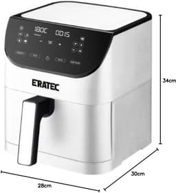Hete Lucht Friteuse - Airfryer XXL - Gezond Koken - 85% Minder Olie - 5.8 Liter - Wit — thumbnail 2