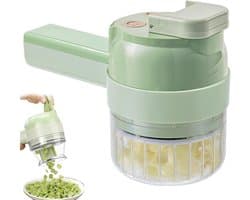 Draadloze Groentehakker - Keukenmachine Mini - Snel Ingrediënten Snijden - One-Touch Bediening - 20.5 cm - Wit