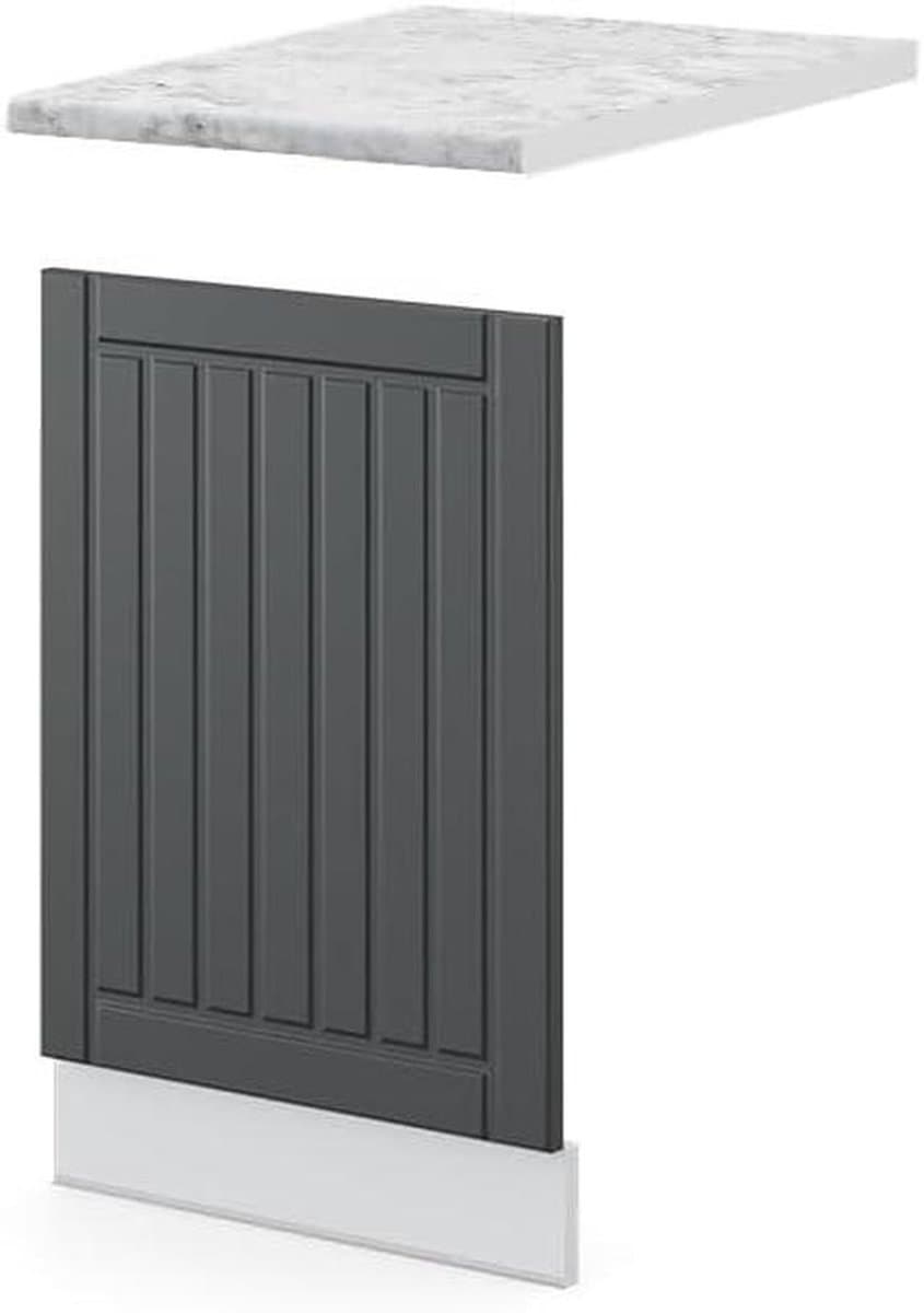 Vaatwasser Paneel - Keukenfront Frontpaneel - Keuken Inrichten - Soft-close Scharnieren - 45 cm Breed - Antraciet — afbeelding 1