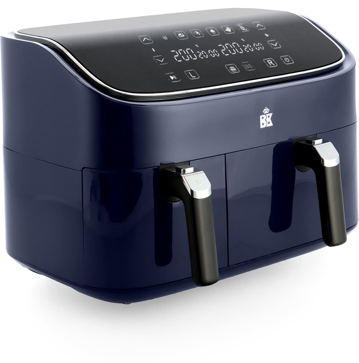 BK Supreme XXXL Dubbele Airfryer 9L - 3L + 6L - keramische antiaanbaklaag - 6 personen - sync-functie - manden vaatwasserbestendig - 80-200°C - Digitaal leddisplay met touchcreen - 6 programma's - PFAS-vrij — afbeelding 1