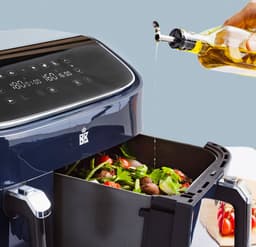 BK Supreme XXXL Dubbele Airfryer 9L - 3L + 6L - keramische antiaanbaklaag - 6 personen - sync-functie - manden vaatwasserbestendig - 80-200°C - Digitaal leddisplay met touchcreen - 6 programma's - PFAS-vrij — thumbnail 5