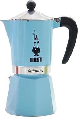 Bialetti Rainbow Azzurro 6 Kops – Espressopot – Lichtblauw – Aluminium – 270 ml — thumbnail 1