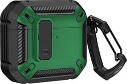 Mobigear Hoesje geschikt voor Apple AirPods 4 Hardcase Hoesje | Mobigear Armor Clip - Groen — thumbnail 2