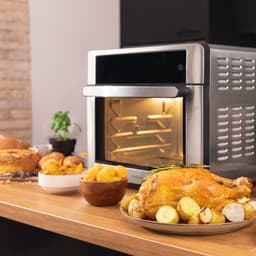 Heteluchtfriteuse Oven - Multicooker Airfryer - Gezond Koken - 9 Voorgeprogrammeerde Functies - 30 Liter Capaciteit - Roestvrij Staal — thumbnail 3