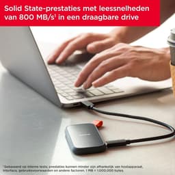 Externe SSD - Draagbare Opslag - Snelle Data Transfer - Valbescherming 2 Meter - 1 TB Capaciteit - Grijs — thumbnail 2