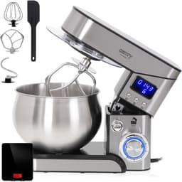 Keukenmachine - Bakmachine Mixer - Zwaar Deeg Kneden - Planetaire Beweging - 5 Liter Kom - Wit — thumbnail 1