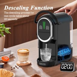 Koffiecupmachine – Capsulekoffiemachine – Espresso-apparaat – Koffiezetapparaat – Machine voor Koffiecapsules – 4-in-1 Compatibel met Diverse Capsules – 19 Bar Pomp met LCD Display — thumbnail 3