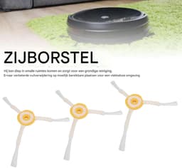 Elkuaie Zijborstels - 3-stuks - Voor Roomba Stofzuiger 600/700 Serie - Geel — thumbnail 4