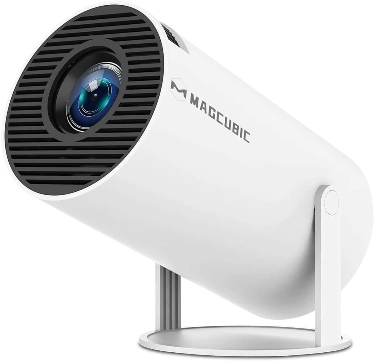 Delightness Beamer - Diaprojector - Projectiescherm - Thuis Bioscoop - Compact Design - 180 Graden Draaibaar - Wit — afbeelding 1