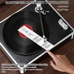 6-delige Platenspeler Afstel Set - Met Digitale Naalddrukmeter, VTA Azimuth Liniaal & Cartridge Protractor - Inclusief Reserve Naald & Borstel - Vinyl Accessoires — thumbnail 2