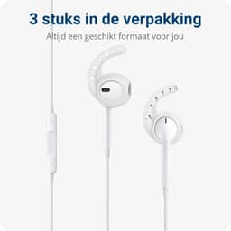 Sport Siliconen Earhooks Geschikt voor Apple AirPods (1 & 2) - Siliconen Oorhaken - Geschikt voor o.a. Hardlopen, Fietsen, Sportschool - Wit (3-Pack) — thumbnail 5