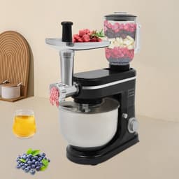 Keukenmachine Mixer - Apparaat Deeg Blender - Bakken Sap Maken - 6 Liter Kom - 35x18x55 cm - Zwart — thumbnail 5