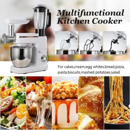 Keukenmachine - Keukenapparaat - Bakken en Koken - 3-in-1 Multifunctioneel - 6L Kom — thumbnail 4