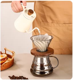 Koffiekan – Theepot – Pour-over koffieketel met zwanenhals – Ketel met zwanenhals - 600ml– Dripketel – Geschikt voor koffie & thee, compatibel met alle warmtebronnen – Zwart — thumbnail 5
