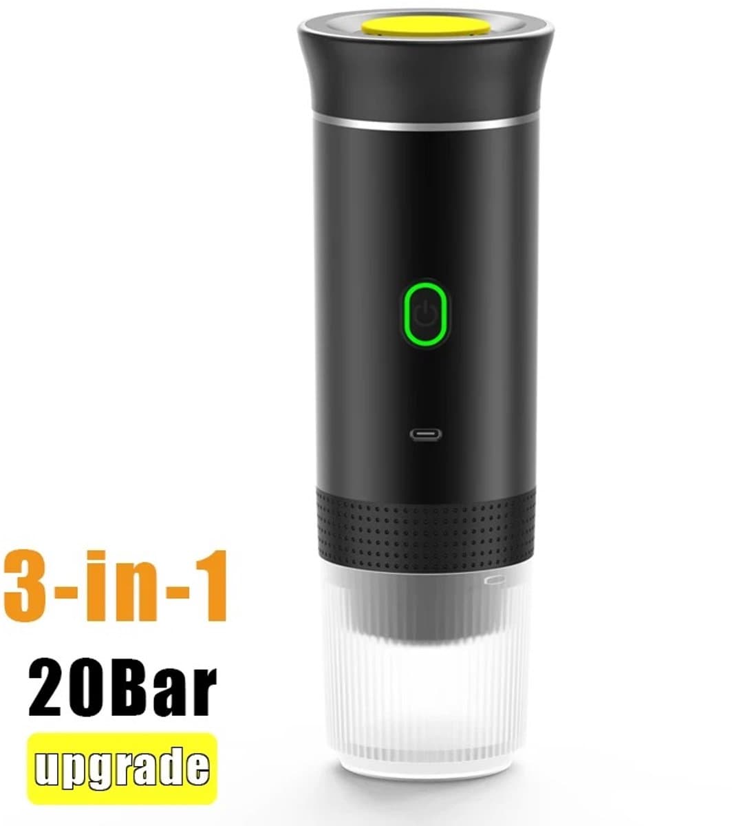Seth Select Koffiezetapparaat - Koffiemaker - Espressomachine - Draagbare Elektrische Capsule Koffiezetapparaat - Espresso Pot - Draadloze Verwarmingspomp - Koffiezetapparaat Reizen en Auto 3 In 1 Koffiepot — afbeelding 1