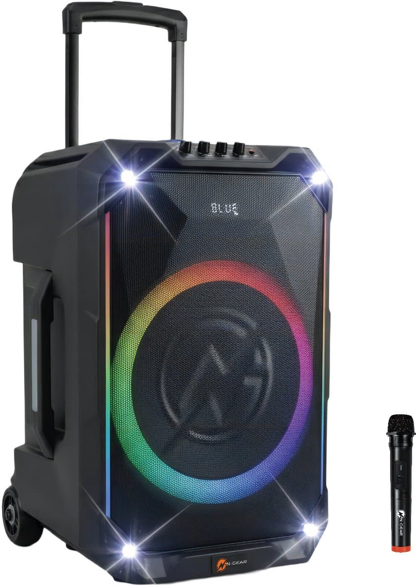 N-GEAR THE FLASH 1240 - Bluetooth Speaker - Karaoke set & Partybox in 1 + Microfoon — afbeelding 1