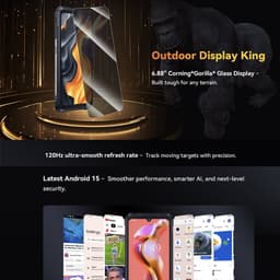 CUBOT Kingkong Power 5 Robuuste Smartphone - 16GB RAM - 128GB ROM - 15300mAh - 6.88 inch 120Hz - IP68/IP69K - Android 15 - NFC - GPS - Zwart — thumbnail 2