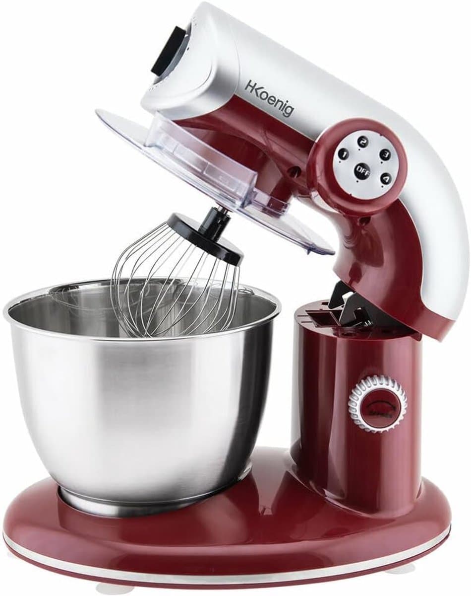Krachtige Keukenmachine 5.5L met 1000W Motor - RVS Mixer voor Kneed-, Klop- en Mengwerk — afbeelding 1