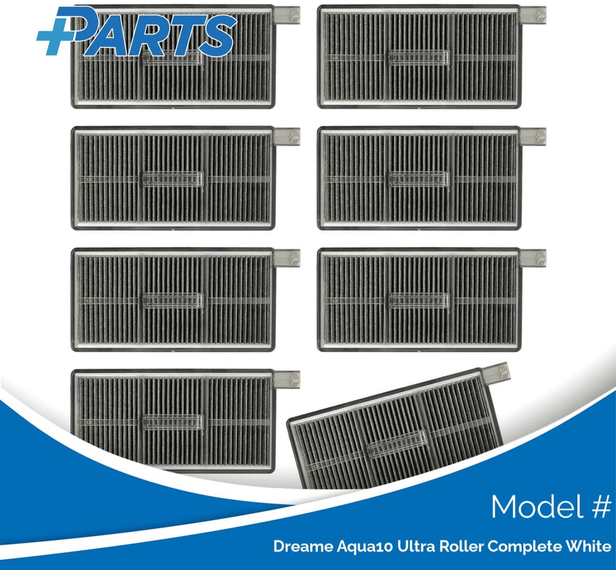 Dreame Aqua10 Ultra Roller Complete White Filters (8 Stuks, Plus.Parts® alternatief voor 20010100001863) — afbeelding 1