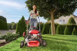 Benzine grasmaaier - Grasmaaier met motor - Gazon onderhoud - Centrale maaihoogte instelling - 41 cm maaibreedte — thumbnail 4
