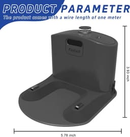 Kraftverdia - Oplaadstation – Oplaadstandaard accessoires compatibel met iRobot Roomba E5 E6 I1 I3 I4 I6 I7 I8 500 600 700 800 900 serie stofzuiger – Met netsnoer – Zwart — thumbnail 3