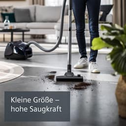 Stofzuiger met zak - Cilinderstofzuiger - Huis schoonmaken - Hygiënefilter - 700 watt - Blauw — thumbnail 4