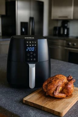 Etika Grote airfryer 4liter, Zwart — thumbnail 1