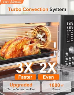 Slimme 12-in-1 Heteluchtfriteuse Ovensnelbroodrooster, 21 QT, 1800W — thumbnail 4