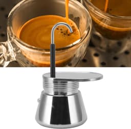 Espresso Koffiezetapparaat Mini Rvs Enkele Uitloop Moka Pot 1 Cup Thuis Camping — thumbnail 4