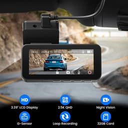 Auto Dashcam 2.5K QHD met 3.4 inch IPS Scherm — thumbnail 5