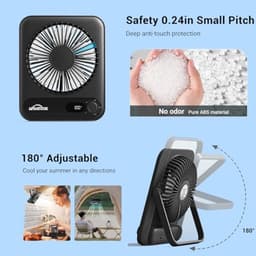 Mini Ventilator USB-C: Fluisterstil, Oplaadbaar, Ultra Compact, Voor Bureau en Slaapkamer — thumbnail 2
