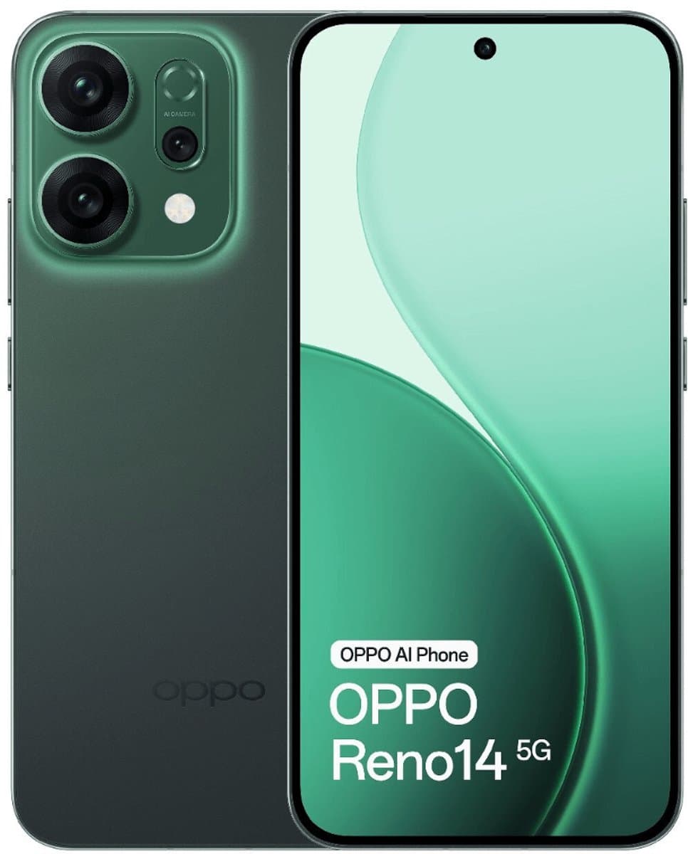 OPPO Reno14 5G 12GB/512GB Groen (Luminous Green) Dual SIM — afbeelding 1