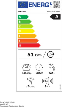Samsung 10kg Wasmachine 5000-serie - AI Ecobubble™ met zilver display — thumbnail 2