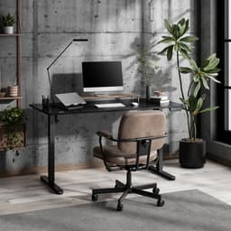 SENSE7 NOJO LIGHT - Zit Sta Bureau - 140 cm x 70 cm - Elektrisch bureau - Verstelbare bureau - Elektrische Hoogteverstelling - Hoogte 72-118 cm - Intelligent Bedieningspaneel - Zwart — thumbnail 3