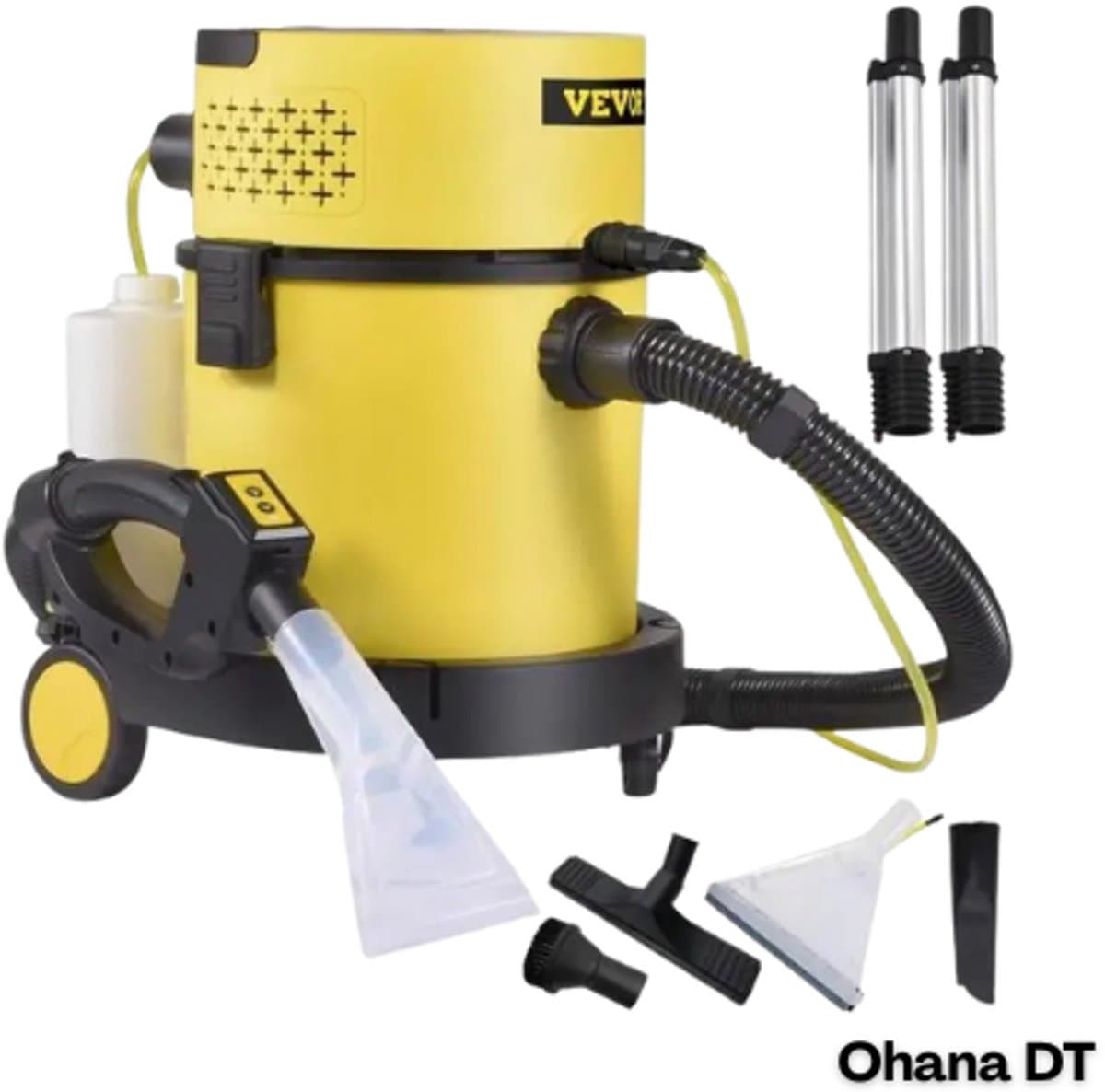 Vevor - Nat Droog Stofzuiger - 4 in 1 Vloerreiniger - Nat Droog Zuiger - Krachtige 1200W Motor - HEPA & Sponsfilter - 5 Borstels — afbeelding 1