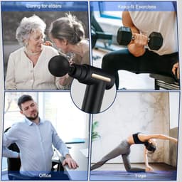 Draagbaar Massagepistool met 6 Snelheden en 4 Massagekoppen - Stil, Handmassageapparaat voor Spieren — thumbnail 5