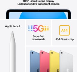Apple iPad (2022) - 10.9 inch - WiFi + 5G - 64GB - Zilver — thumbnail 4