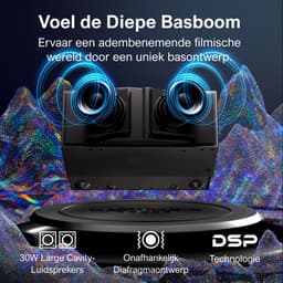 ULTIMEA Smart Beamer - Projector - met Autofocus, 6D Keystone, 900 ANSI Lumen, 1080P Full HD, 30W Speaker - Zwart — thumbnail 4