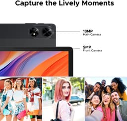 DOOGEE Tab G6 + Tablet met Keyboard Slot SIM Kaart Android 15 11" FHD + 90HZ 8Go + 256Go 8000mAh Gemini AI Unisoc T7280 - Zwart — thumbnail 4